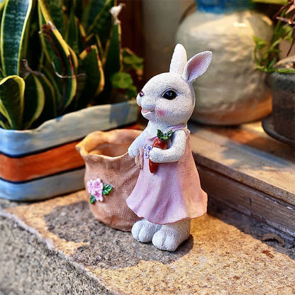 Resin Bunny Garden Succulent Planter Pot - image 7