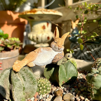 3PCS Miniature Rabbit Resin Garden Sculptures - image 5