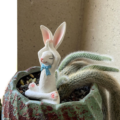 Resin Yoga Rabbit Garden Sculptures Set - image 7