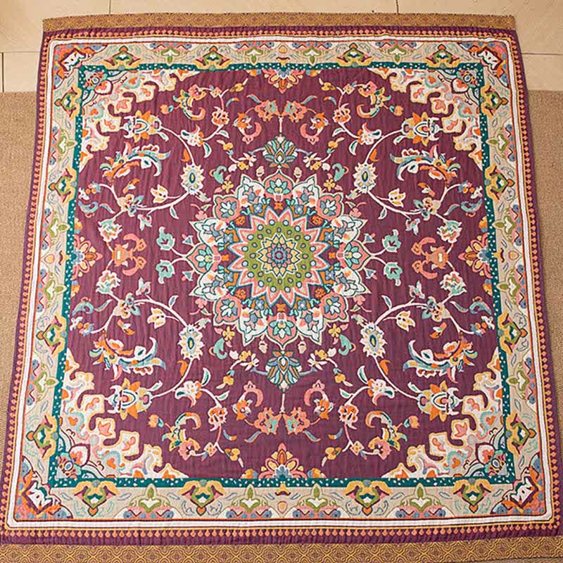 Retro Ethnic Style Cotton Quilt Blanket - image 2
