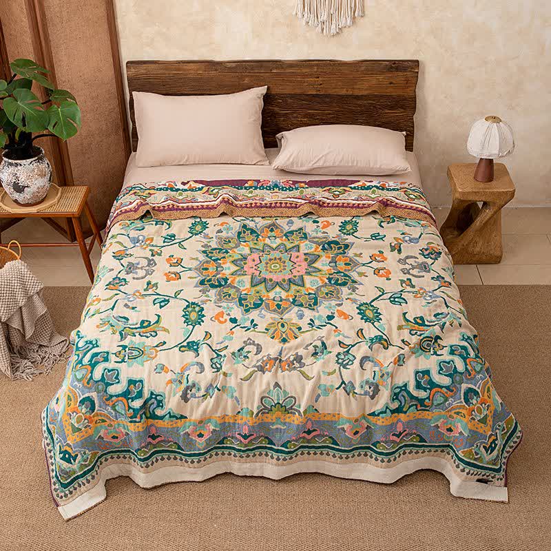 Retro Ethnic Style Cotton Blanket - image 4