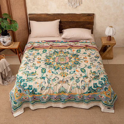 Retro Ethnic Style Cotton Blanket - image 4