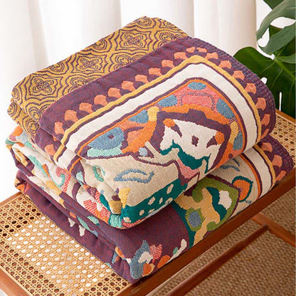 Retro Ethnic Style Cotton Blanket - image 2