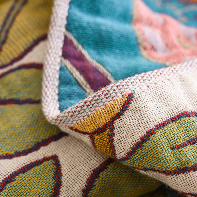 Retro Floral Pure Cotton Blanket - image 5