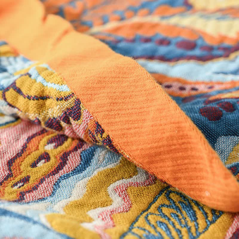 Tropical Floral Pure Cotton Blanket - image 4