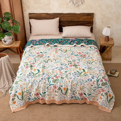 Botanical Floral Pure Cotton Blanket - image 4