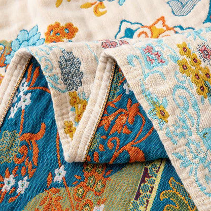 Vintage Style Cotton Tassel Blanket - image 5