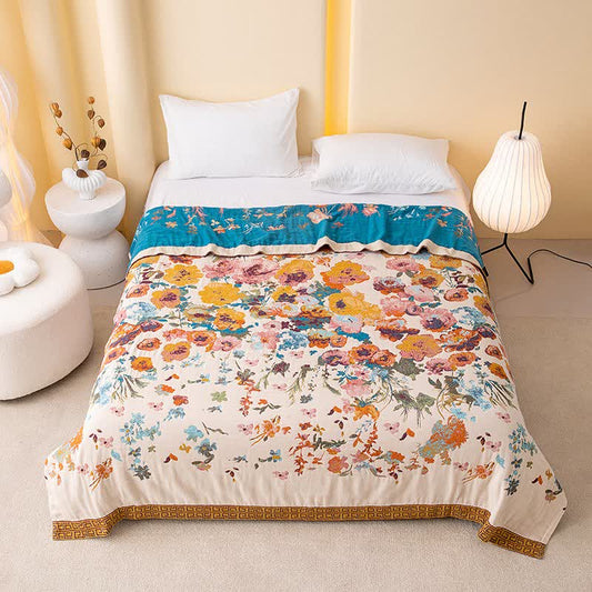 Floral Garden Pure Cotton Quilt Blanket - King - image 0