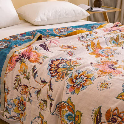 Blooming Floral Pure Cotton Blanket - image 6