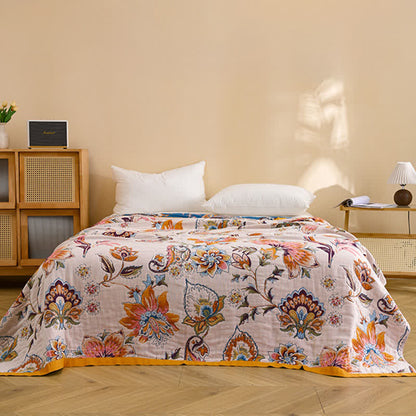 Blooming Floral Pure Cotton Blanket - image 3