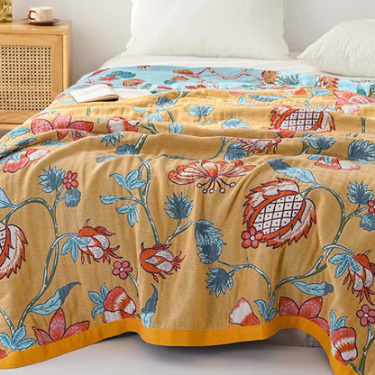 Artistic Floral Pure Cotto Blanket - image 5