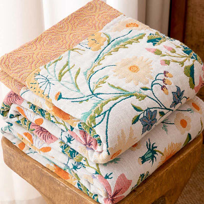 Botanical Floral Pure Cotton Blanket - image 3