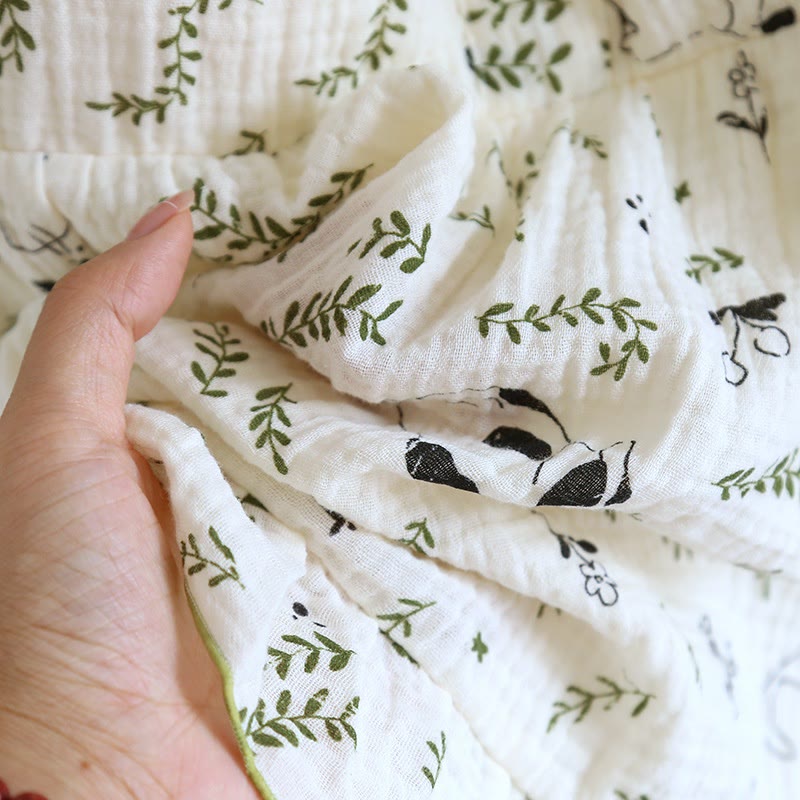 Cat & Leaf Pure Cotton Sleeveless Pajamas - image 8
