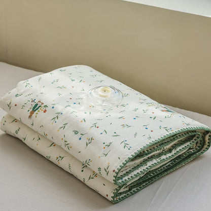 Botanical Leaf & Bunny Cotton Gauze Bedding - image 7