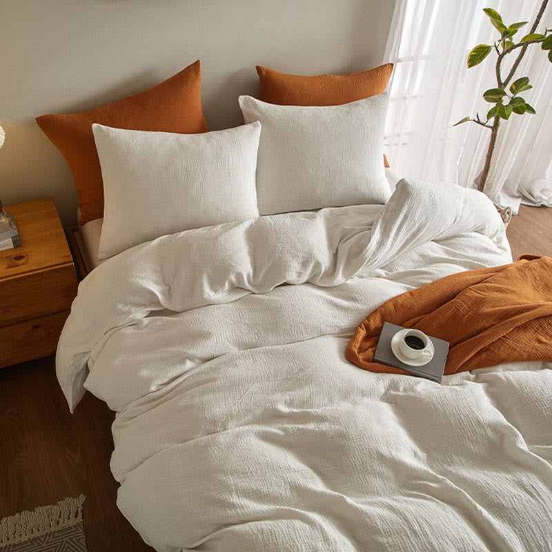 Simple Cotton Gauze Duvet Cover Set(3PCS) - image 2