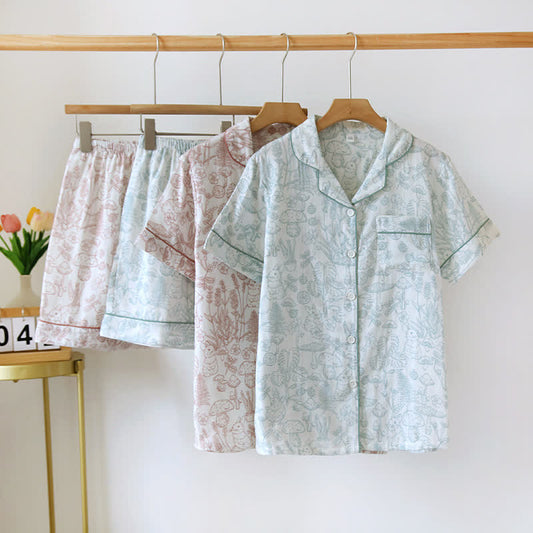 Refresh Bunny Forest Cotton Gauze Pajamas - image 0