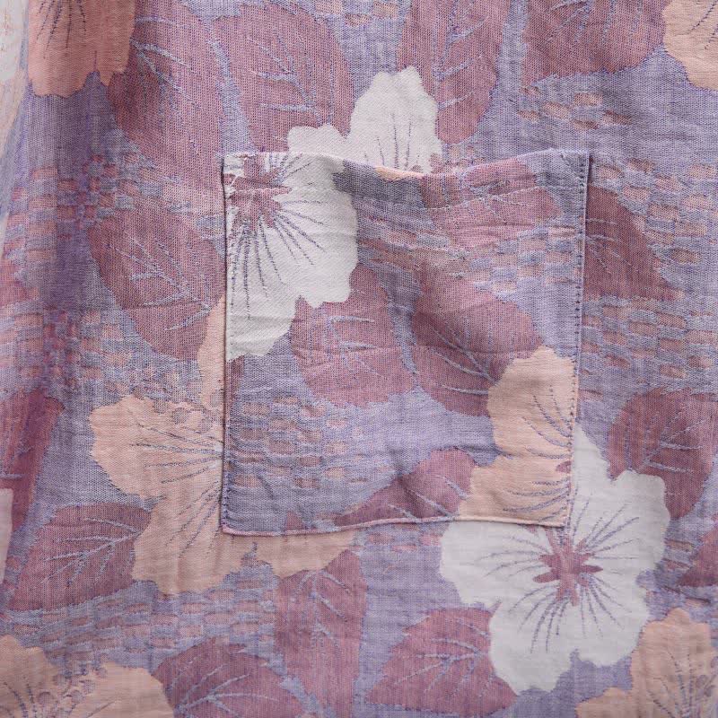 Cherry blossom Cotton Gauze Kimono Robe - image 15
