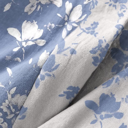 Double Gauze Elegant Floral Cotton Kimono Robe - image 7