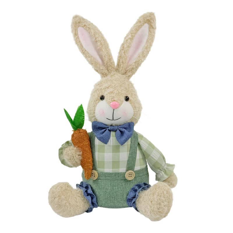 Easter Sitting Bunny Plush Figurine Decor - image 11