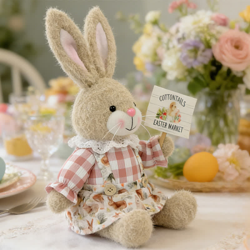 Easter Sitting Bunny Plush Figurine Decor - image 14