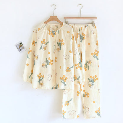 Tulip & Bunny Cotton Gauze Pajama Set - image 10
