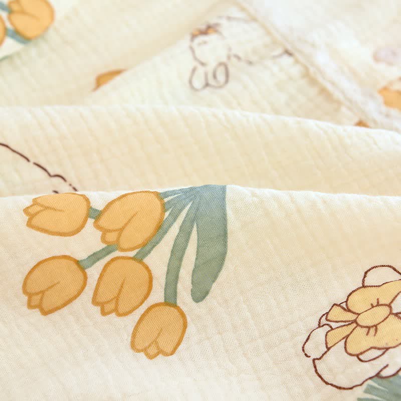 Tulip & Bunny Cotton Gauze Pajama Set - image 7