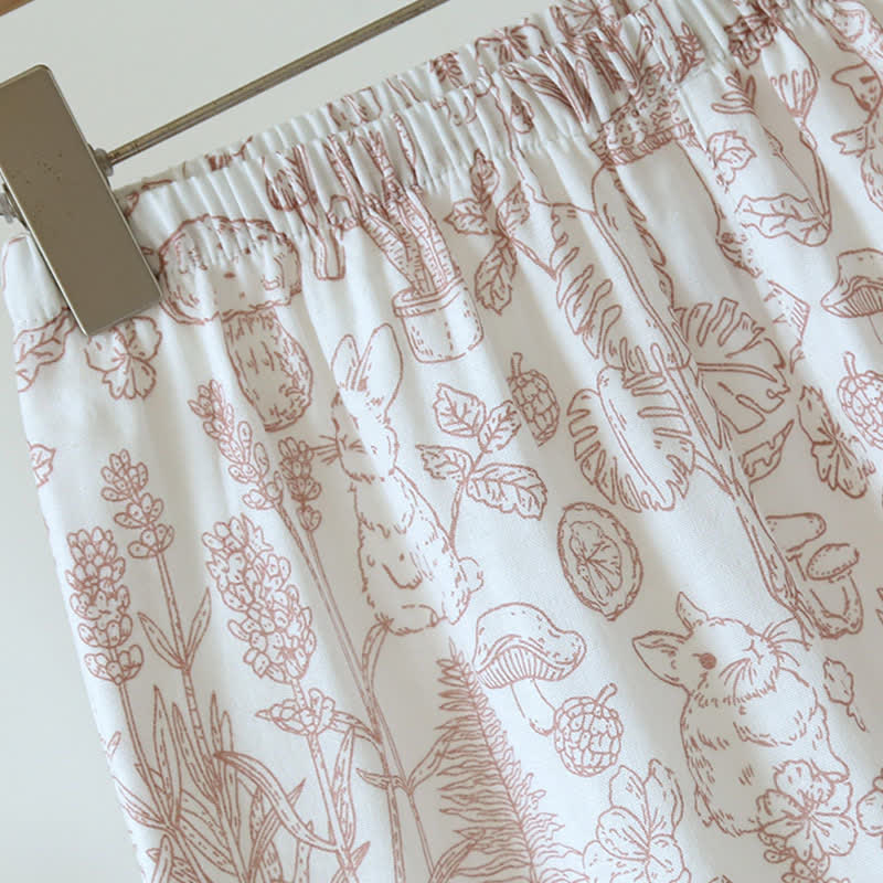 Refresh Bunny Forest Cotton Gauze Pajamas - image 10