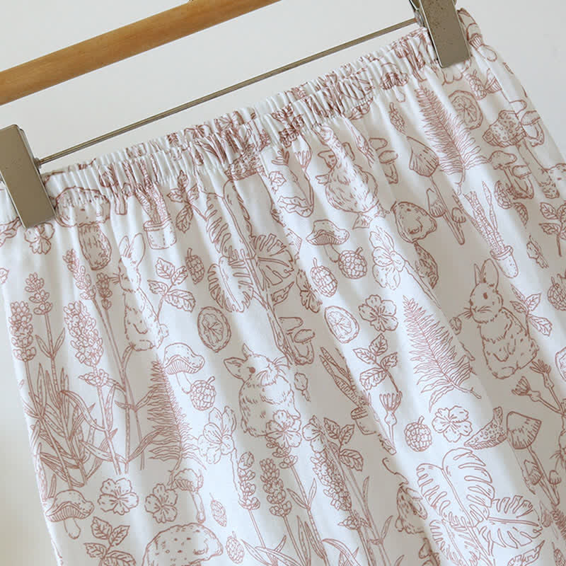 Refresh Bunny Forest Cotton Gauze Pajamas - image 11