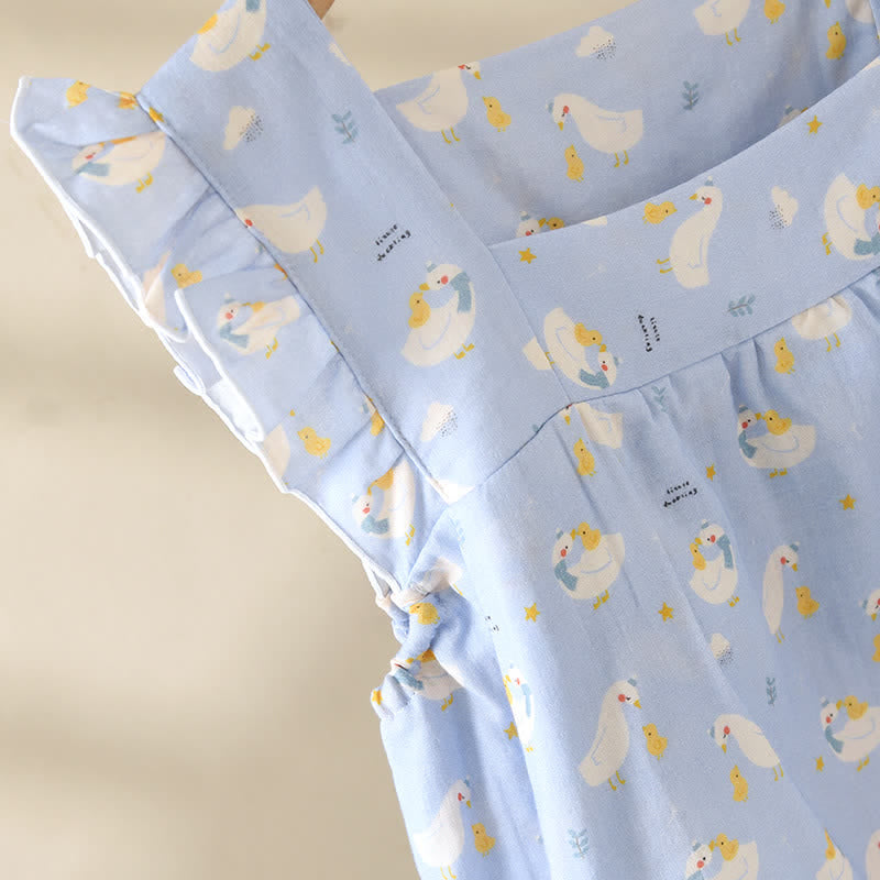 Blue Goose Cotton Gauze Sleeveless Pajamas - image 6