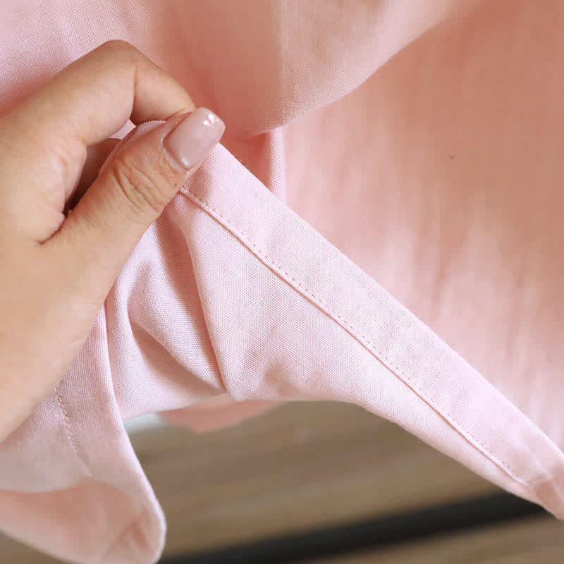 Minimalist Solid Color Cotton Sleeveless Nightgown - image 12