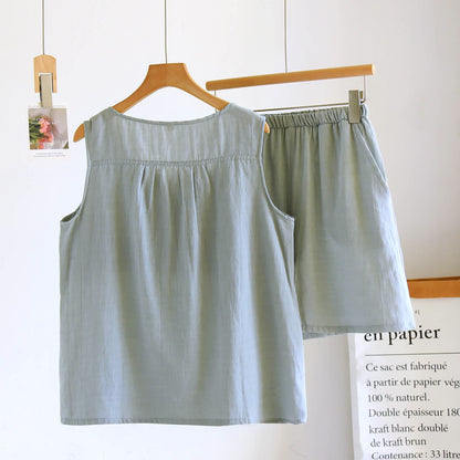 Solid Cotton Gauze Tank & Shorts Set - image 11