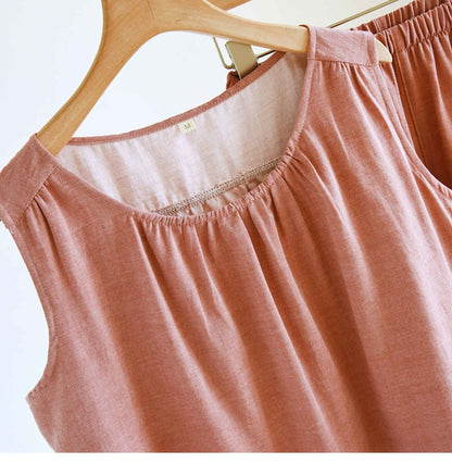 Solid Cotton Gauze Tank & Shorts Set - image 4