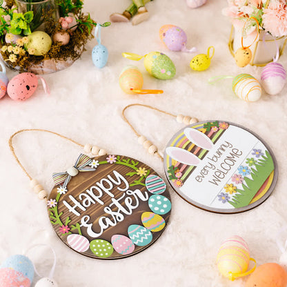 Easter Bunny & Egg Wooden Door Hanger - image 2