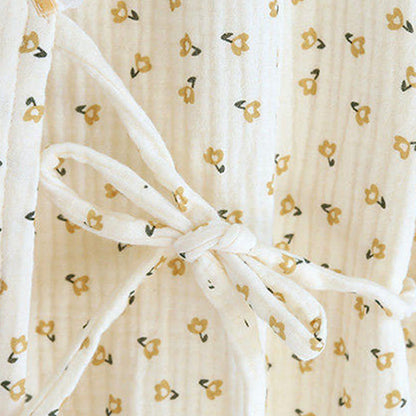 Short Sleeve Kimono Floral Cotton Pajama Set - image 6