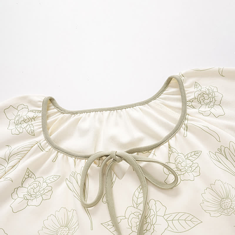 Floral Cotton Two-Piece Long Sleeve Homewear - image 2