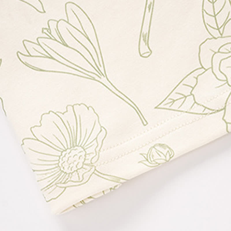 Floral Cotton Two-Piece Long Sleeve Homewear - image 4