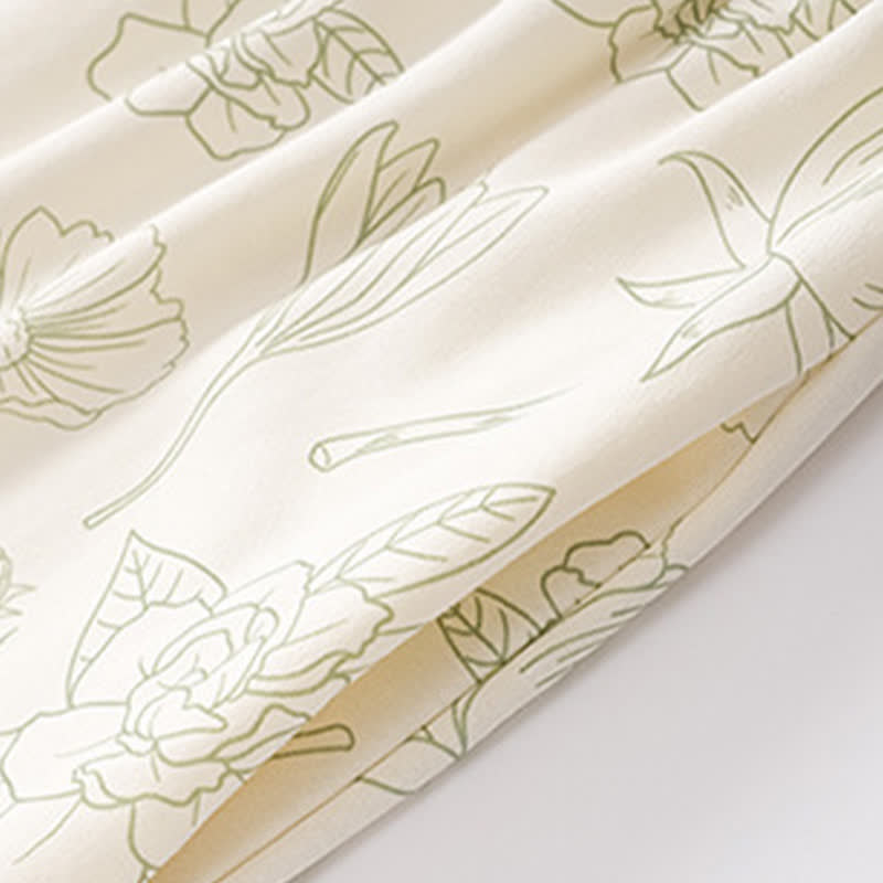 Floral Cotton Two-Piece Long Sleeve Homewear - image 6