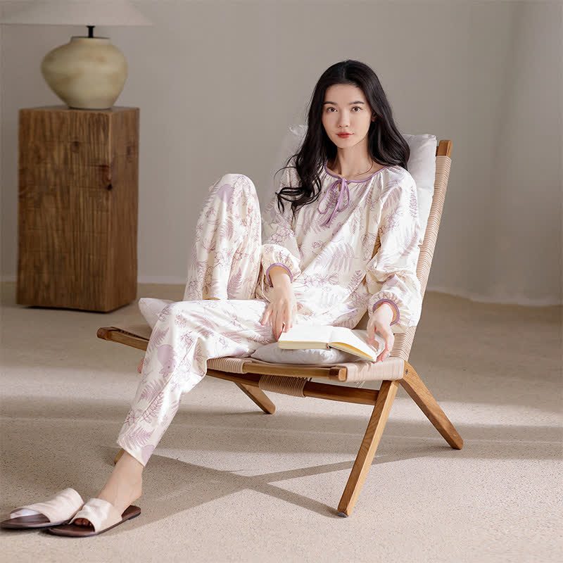 Botanical Cute Rabbit Cotton Loungwear Set - image 2