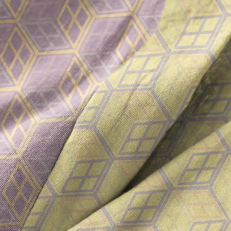 Geometric Hexagon Cotton Double Gauze Robe - image 5