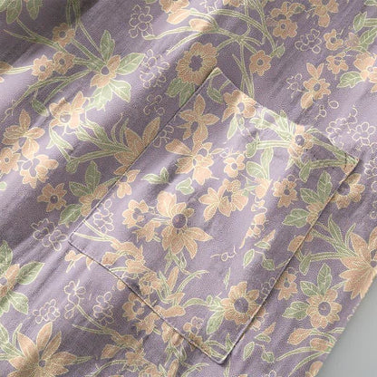 Vintage Rustic Floral Cotton Jacquard Robe - image 20