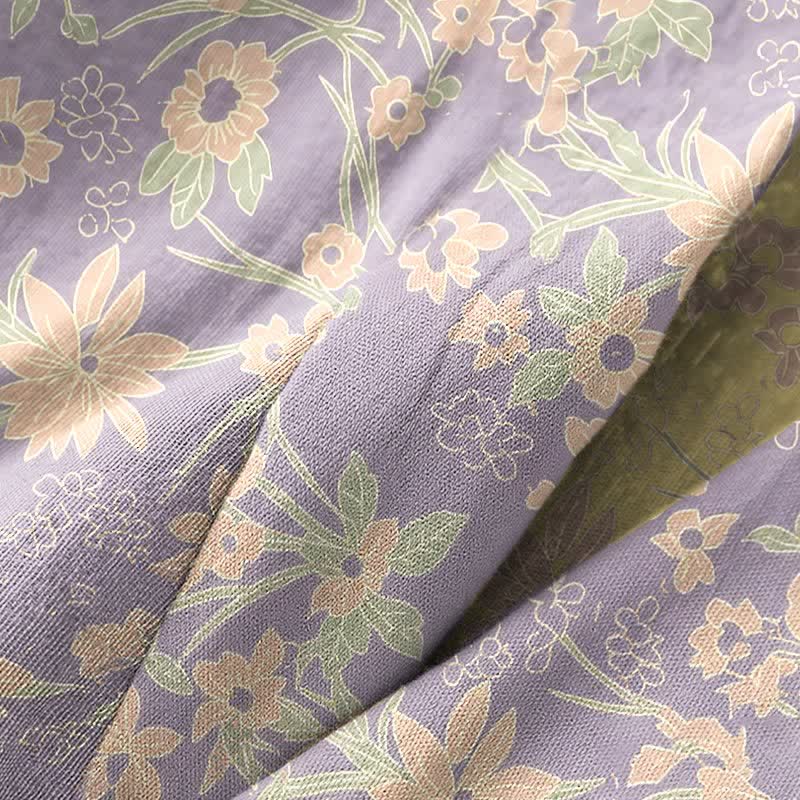 Vintage Rustic Floral Cotton Jacquard Robe - image 19