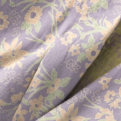 Vintage Rustic Floral Cotton Jacquard Robe - image 19