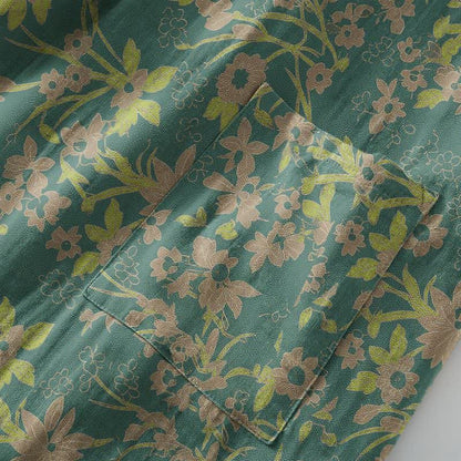 Vintage Rustic Floral Cotton Jacquard Robe - image 13