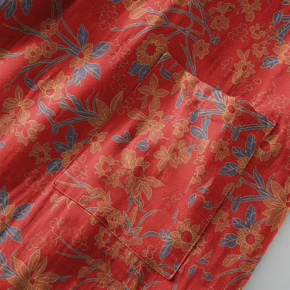 Vintage Rustic Floral Cotton Jacquard Robe - image 5