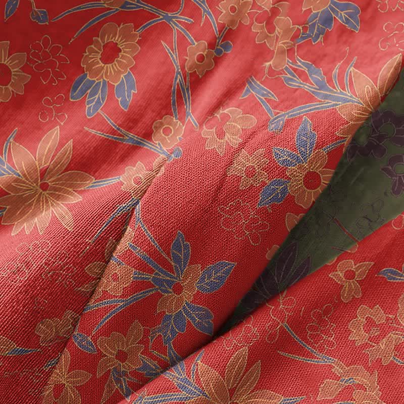 Vintage Rustic Floral Cotton Jacquard Robe - image 6