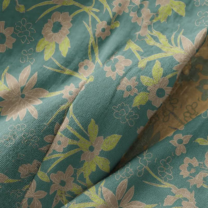 Vintage Rustic Floral Cotton Jacquard Robe - image 12