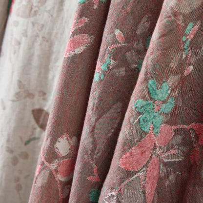 Vintage Floral Cotton Gauze Kimono Robe - image 6