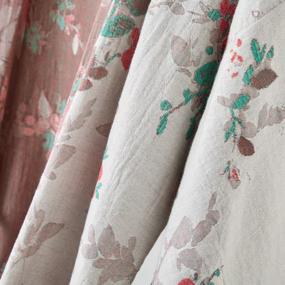 Vintage Floral Cotton Gauze Kimono Robe - image 13