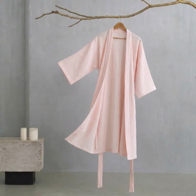 His and Hers Minimalist Cotton Robe - image 0