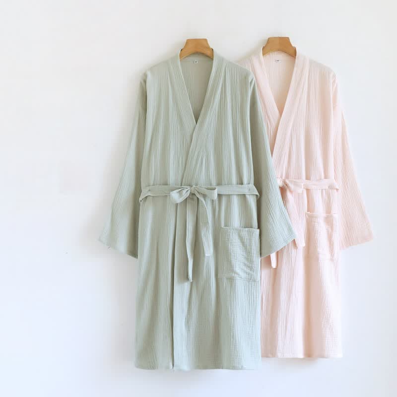 His and Hers Minimalist Cotton Robe - image 2